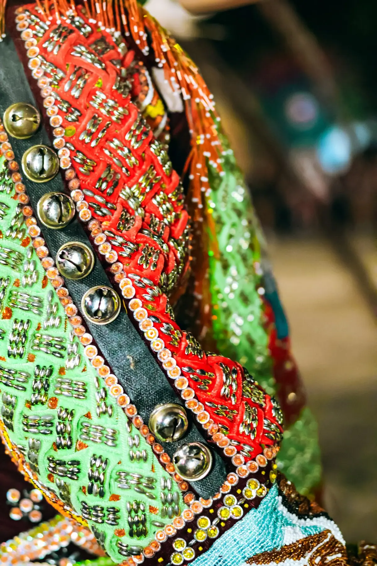 Colorful traditional embroidery and embellishment